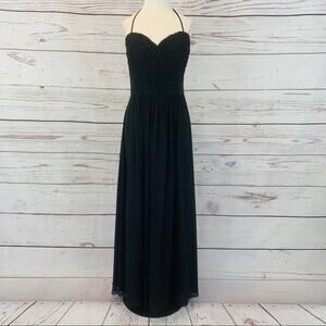 D’Zage long formal beaded waist halter strapless